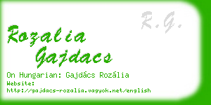 rozalia gajdacs business card