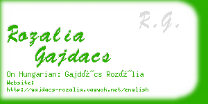 rozalia gajdacs business card